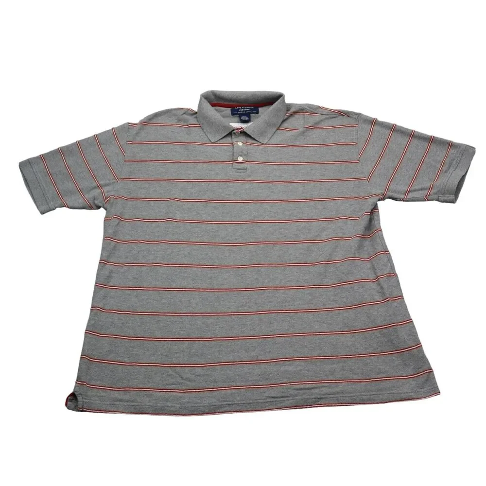 Levi Strauss Signature Shirt Mens XL Multicolor Short Sleeve Button Collared Top